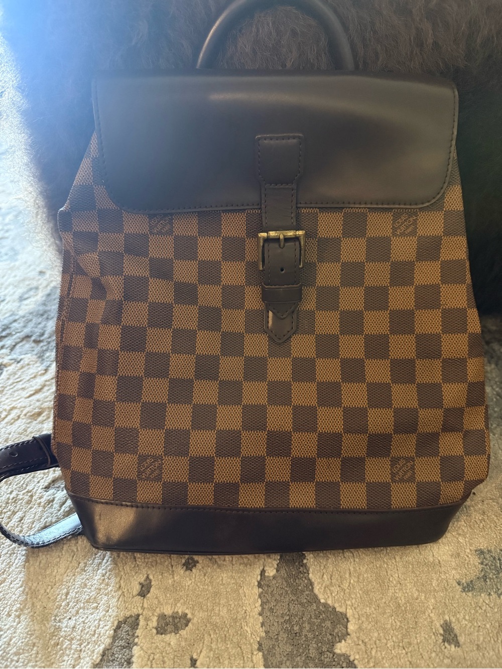 Louis Vuitton Soho Backpack in Damier Ebene